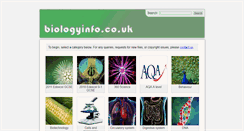 Desktop Screenshot of biologyinfo.co.uk