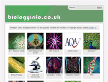 Tablet Screenshot of biologyinfo.co.uk